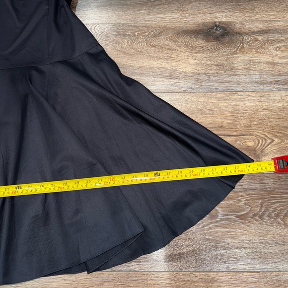 Lauren Ralph Lauren Black Cocktail Dress Fit & Flare Sleeveless Square Neck 14 - Picture 10 of 10